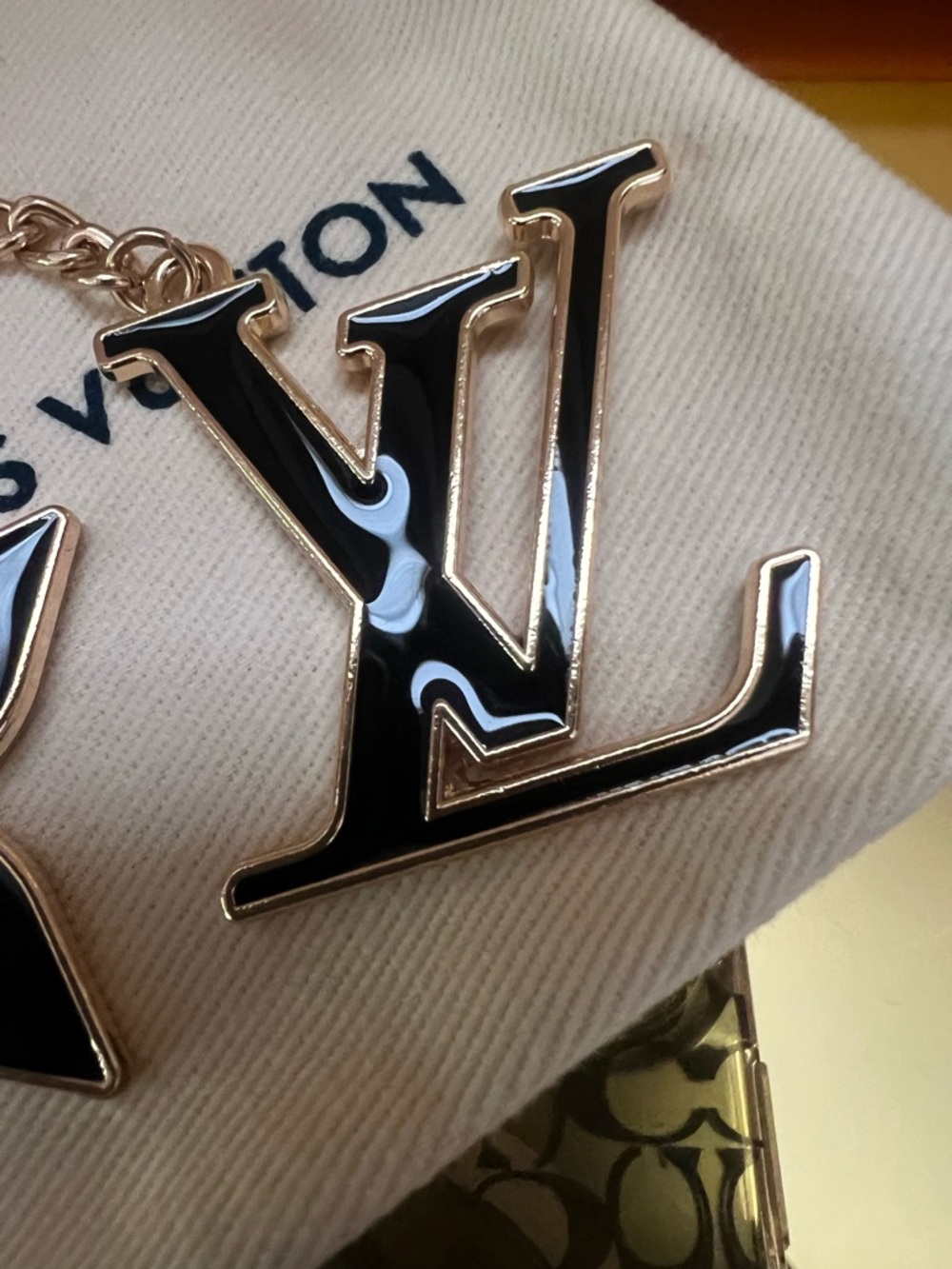 Louis Vuitton Black Enamel Monogram Bag Charm Box Included - Picture 7 of 10